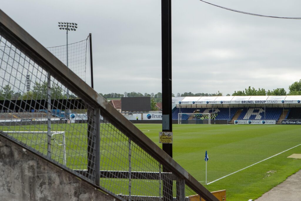 2R06AM8 A general view of Memorial Stadium, Bristol Rovers during the Sky Bet League 1 match Bristol Rovers vs Bolton Wanderers at Memorial Stadium, Bristol, United Kingdom, 7th May 2023(Photo by Craig Anthony/News Images)