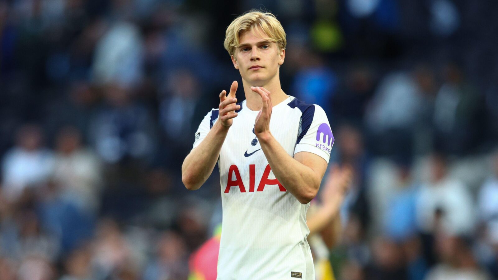 Tottenham midfielder Lucas Bergvall
