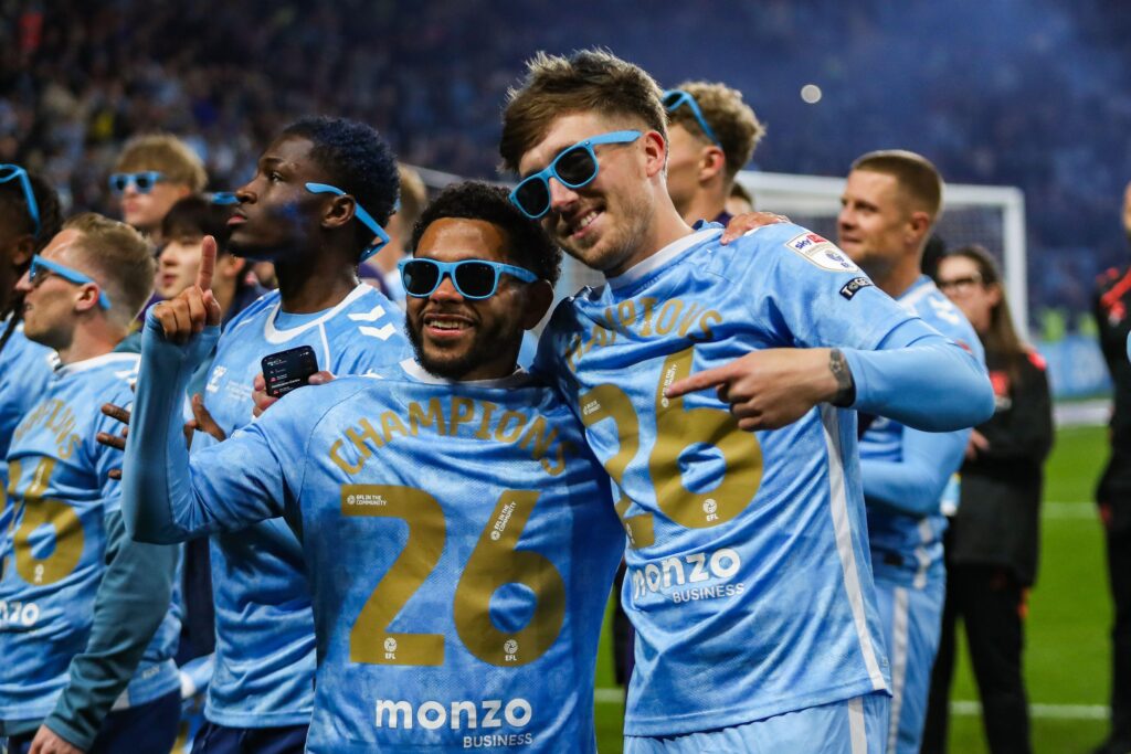 Coventry City celebration promotion to the Premier League