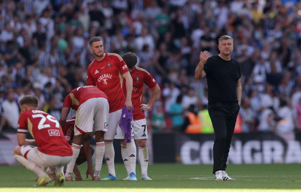 3EHMFN0 Salford City manager Karl Robinson after the Sky Bet League Two play-off final at Wembley Stadium, London. Picture date: Monday May 25, 2026.