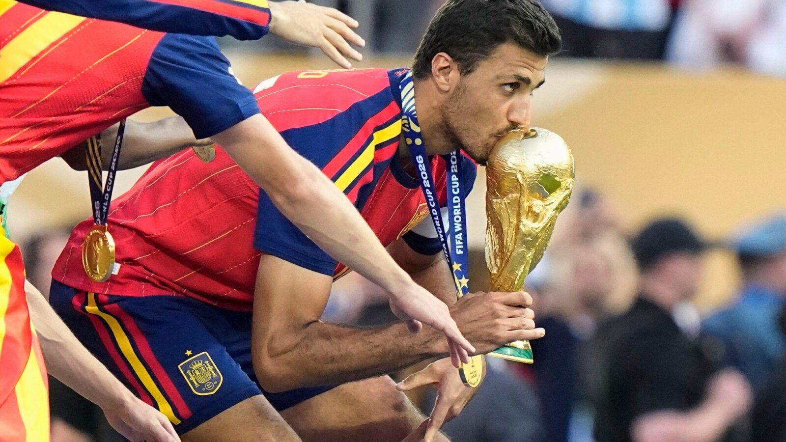 Rodri with the World Cup